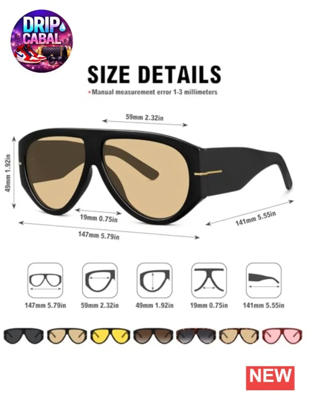 Oversized Aviator Sunglasses for Women UV400 Protection Retro Style